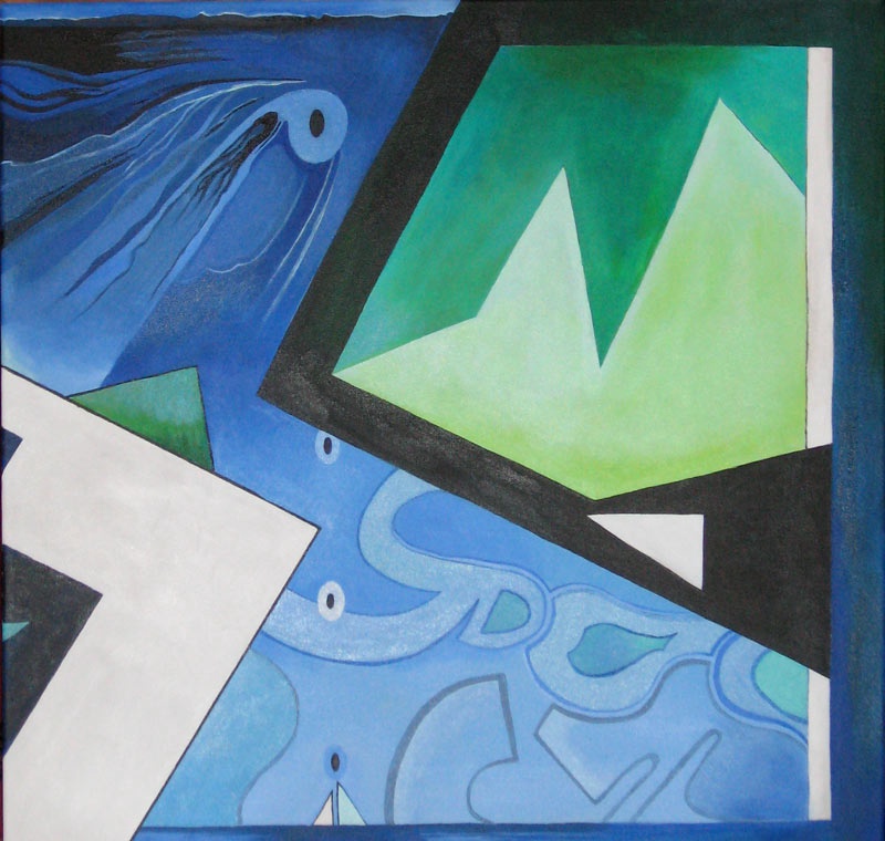 Dogs Day Blue - acrylic